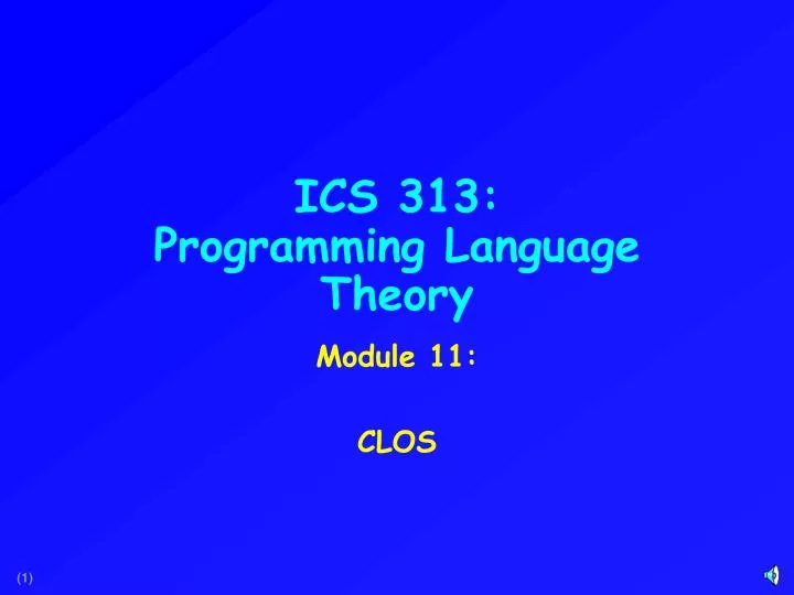 PPT - ICS 313: Programming Language Theory PowerPoint Presentation ...