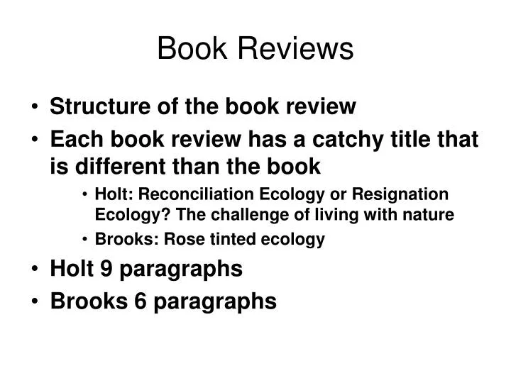book reviews n.