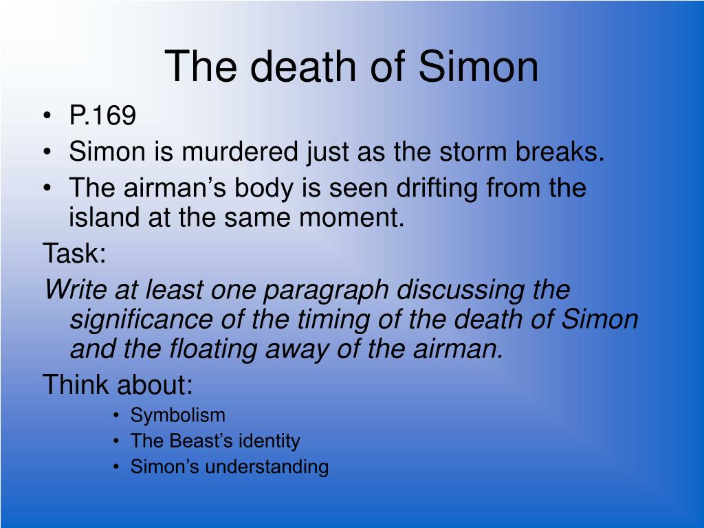 simon's death essay