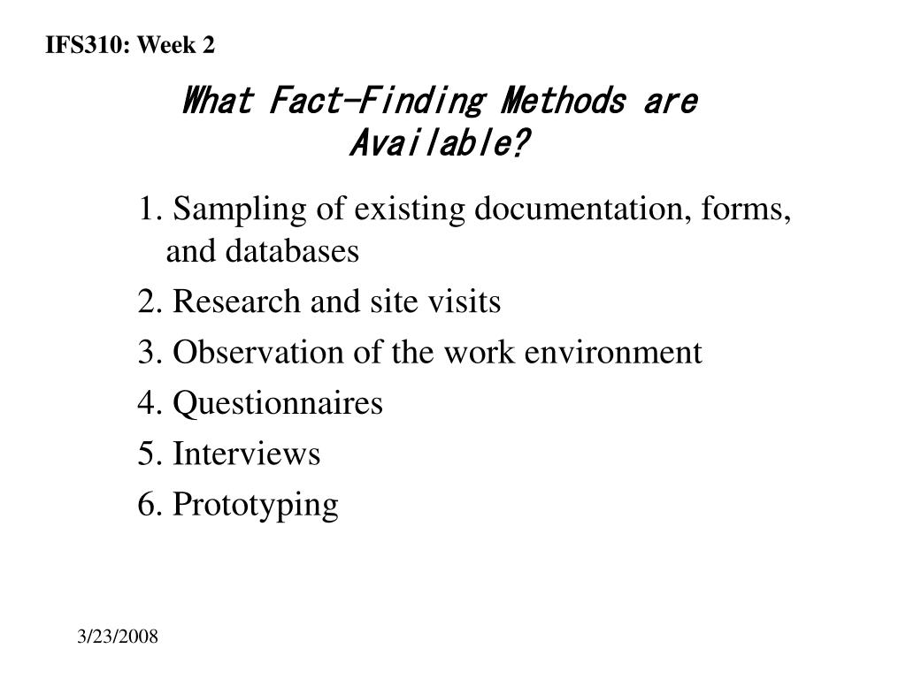 fact finding in research meaning