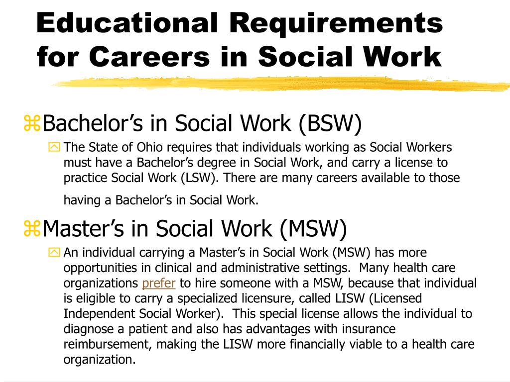 social worker education requirements