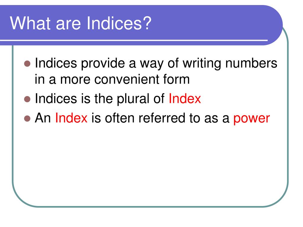 Ppt laws of indices powerpoint presentation free download id 1005891