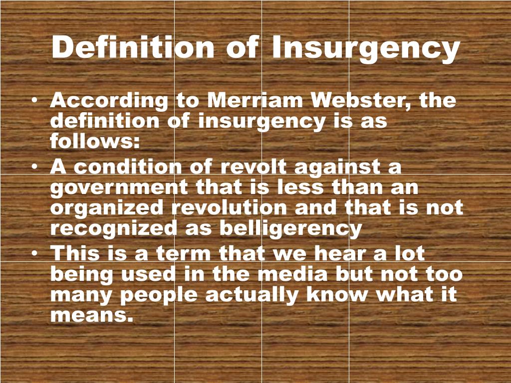 insurgency meaning