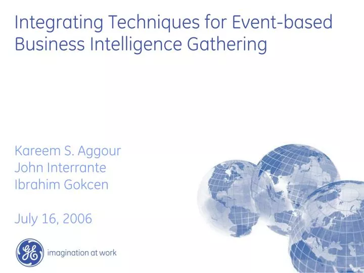 PPT Integrating Techniques For Event based Business Intelligence Ppt integrating techniques for event based business intelligence
