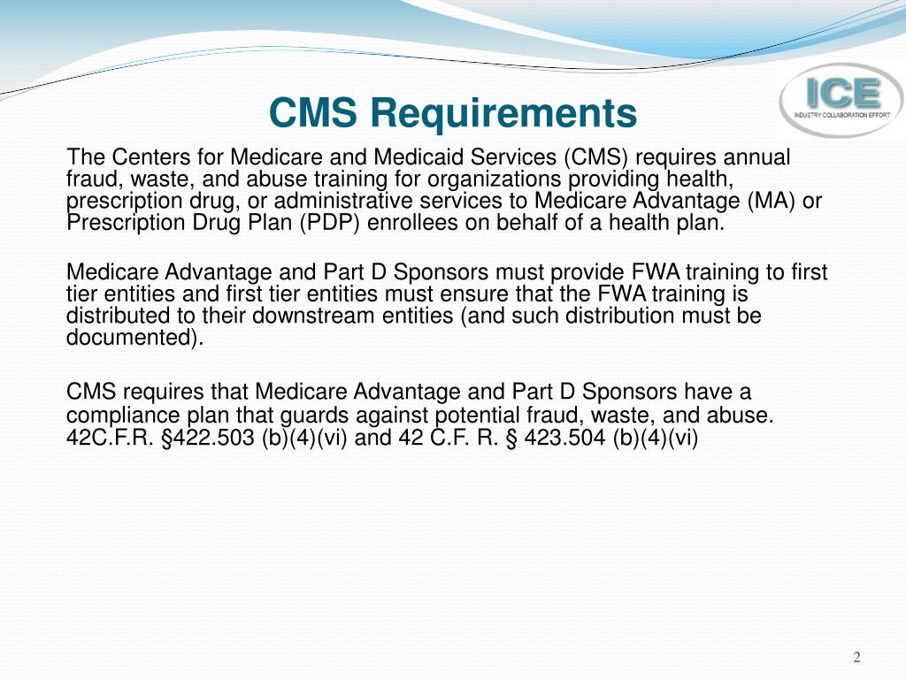 PPT Medicare Fraud, Waste and Abuse (FWA) Compliance Training