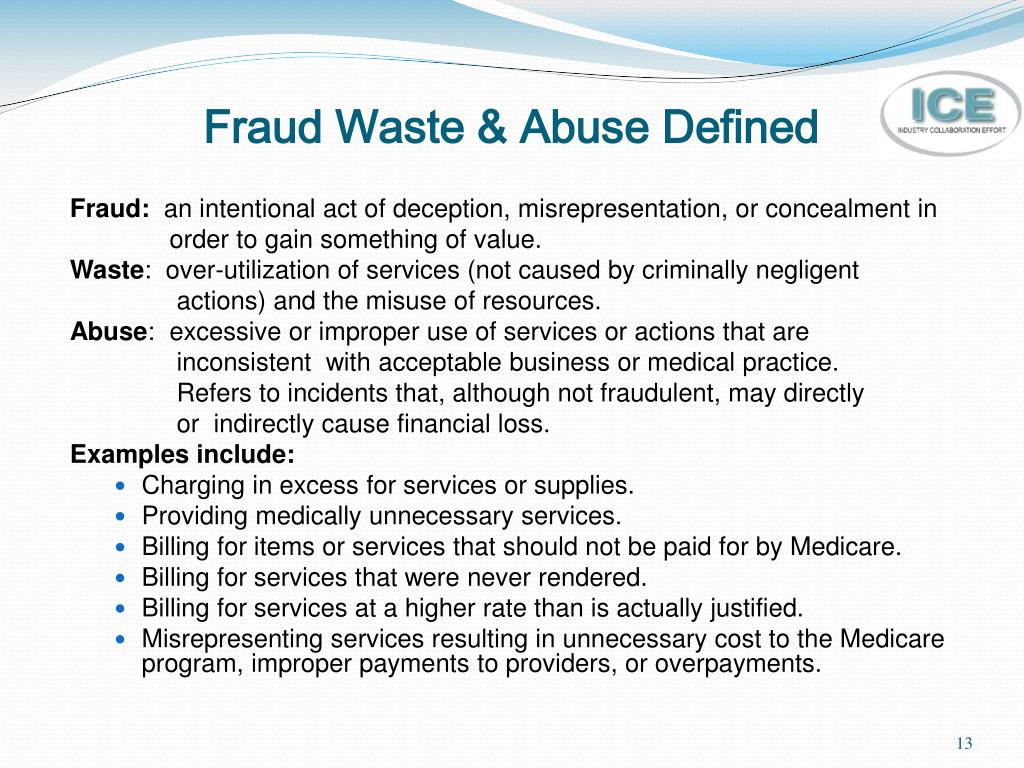 PPT Medicare Fraud, Waste and Abuse (FWA) Compliance Training