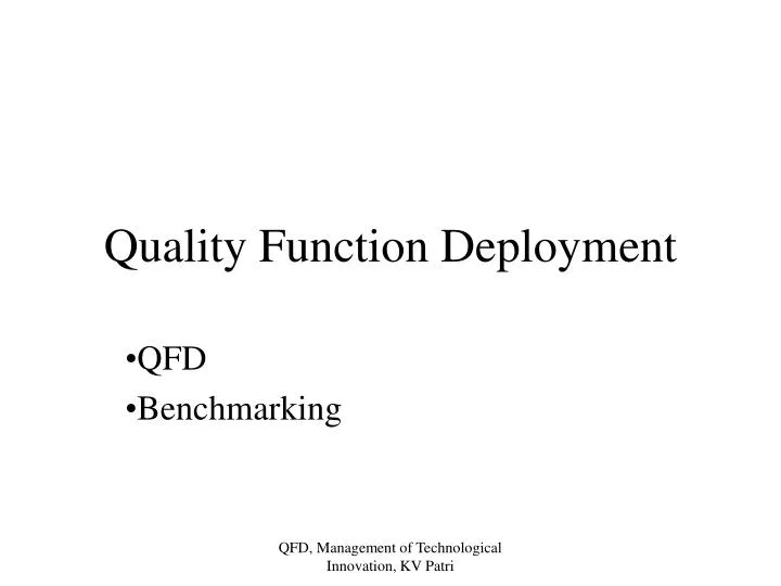 PPT Quality Function Deployment PowerPoint Presentation, free download ID1007125