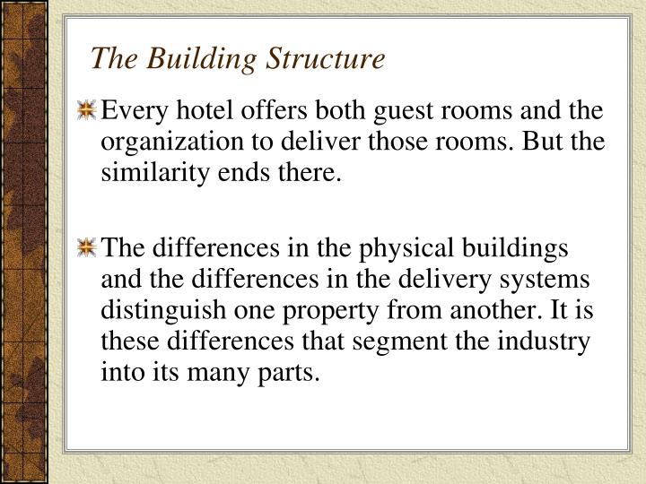 the structure of the hotel industry Global hotel industry demand is driven by economic growth and an increasing trend for domestic and global travel. the structure of the hotel industry Global hotel industry demand is driven by economic growth and an increasing trend for domestic and global travel.