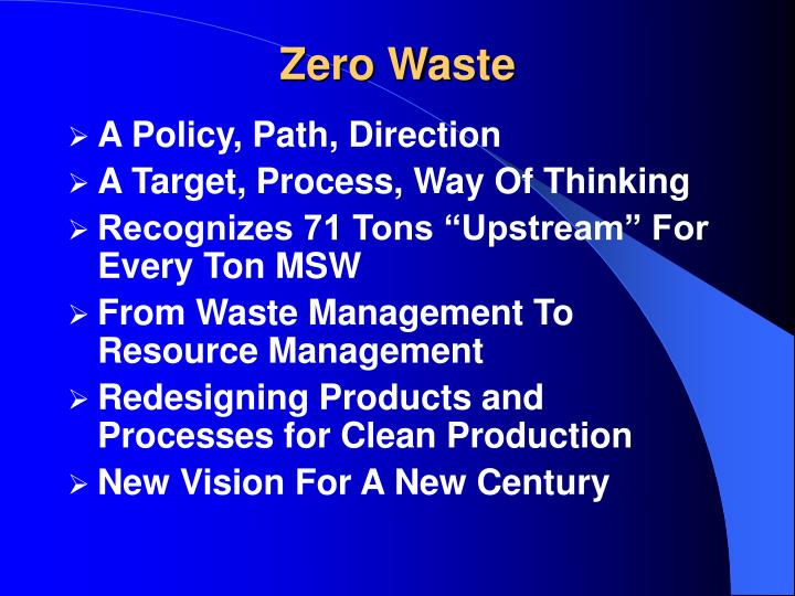 zero waste powerpoint presentation
