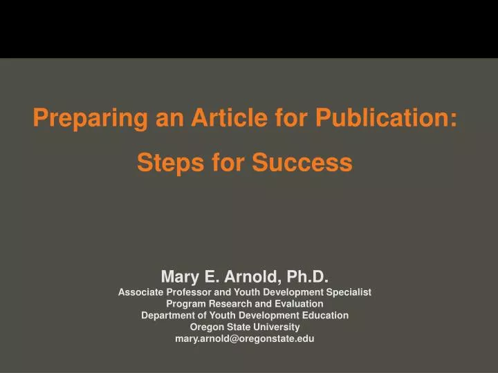 article for publication Writing journal articles c david sherrill school of chemistry and biochemistry georgia institute of technology updated may 2015 1 introduction these notes include some advice on how to write a paper for publication in a peer-reviewed journal. article for publication Writing journal articles c david sherrill school of chemistry and biochemistry georgia institute of technology updated may 2015 1 introduction these notes include some advice on how to write a paper for publication in a peer-reviewed journal.
