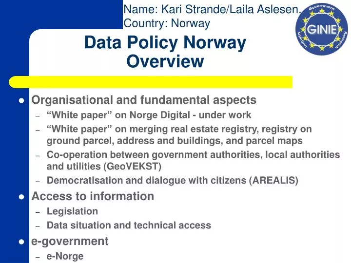 data policy norway overview n.
