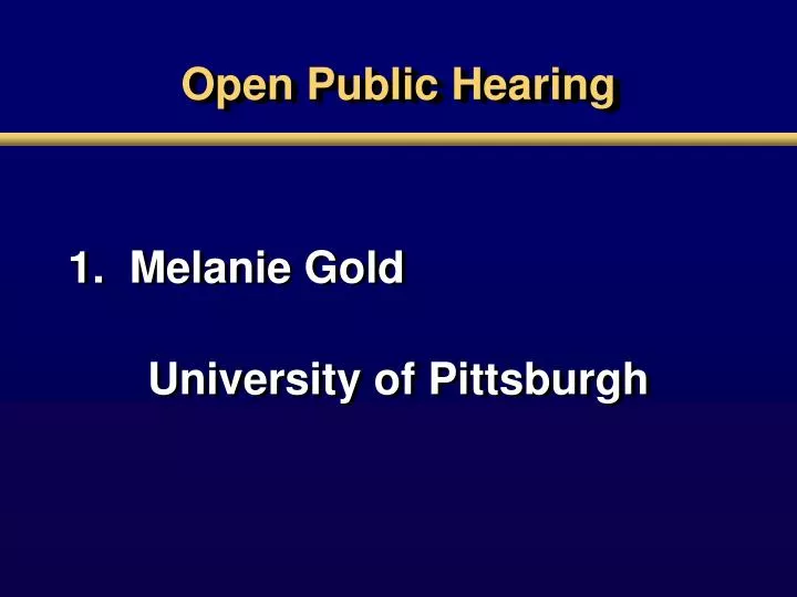 open public hearing n.