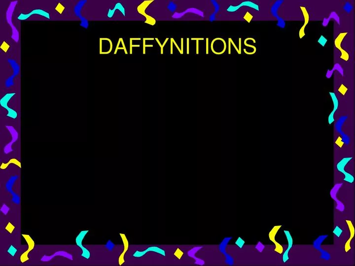 daffynitions n.