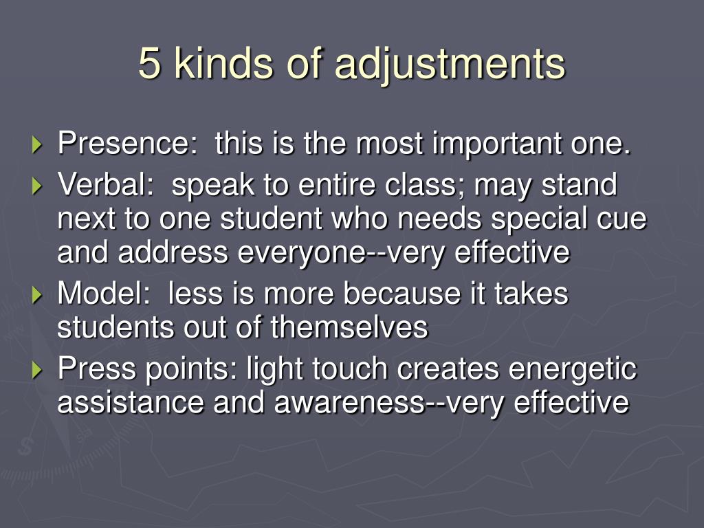 PPT Adjustments PowerPoint Presentation, free download ID1008941
