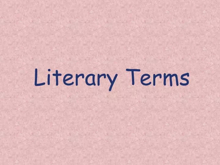 literary terms n.