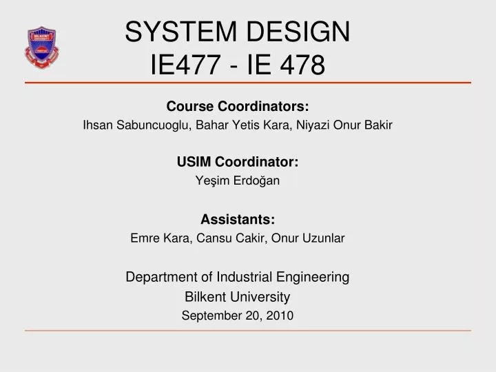 system design ie477 ie 478 n.