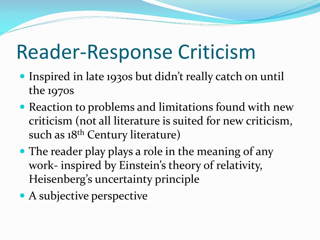 reader response criticism quotes