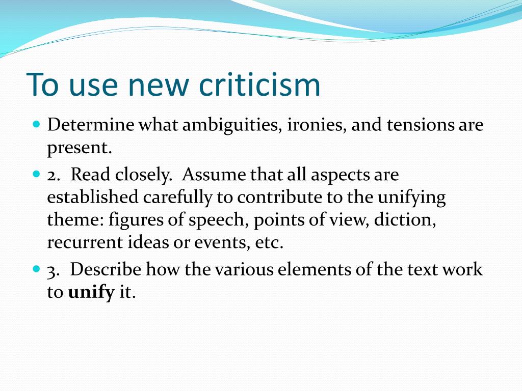 objective criticism essay