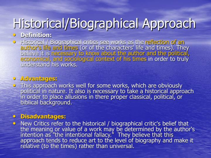 Biographical criticism essay