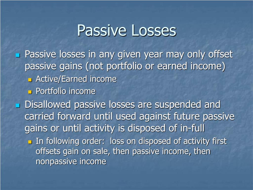 PPT Passive Activity Losses and Atrisk Limitations PowerPoint