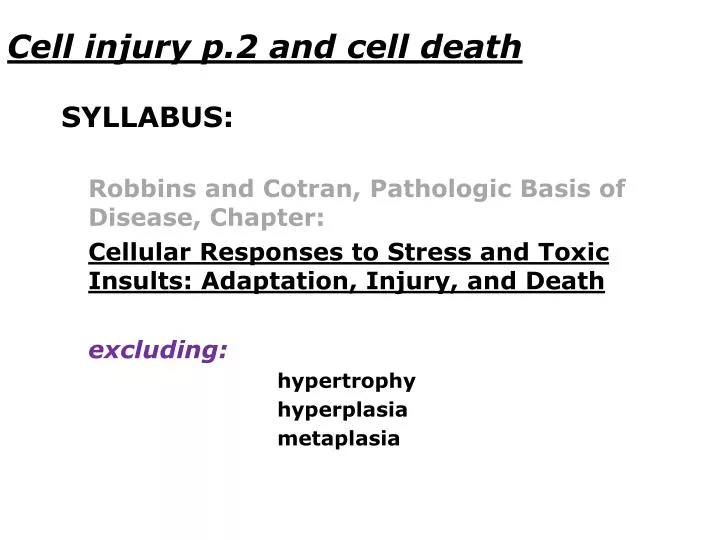 cell injury p 2 and cell death n.