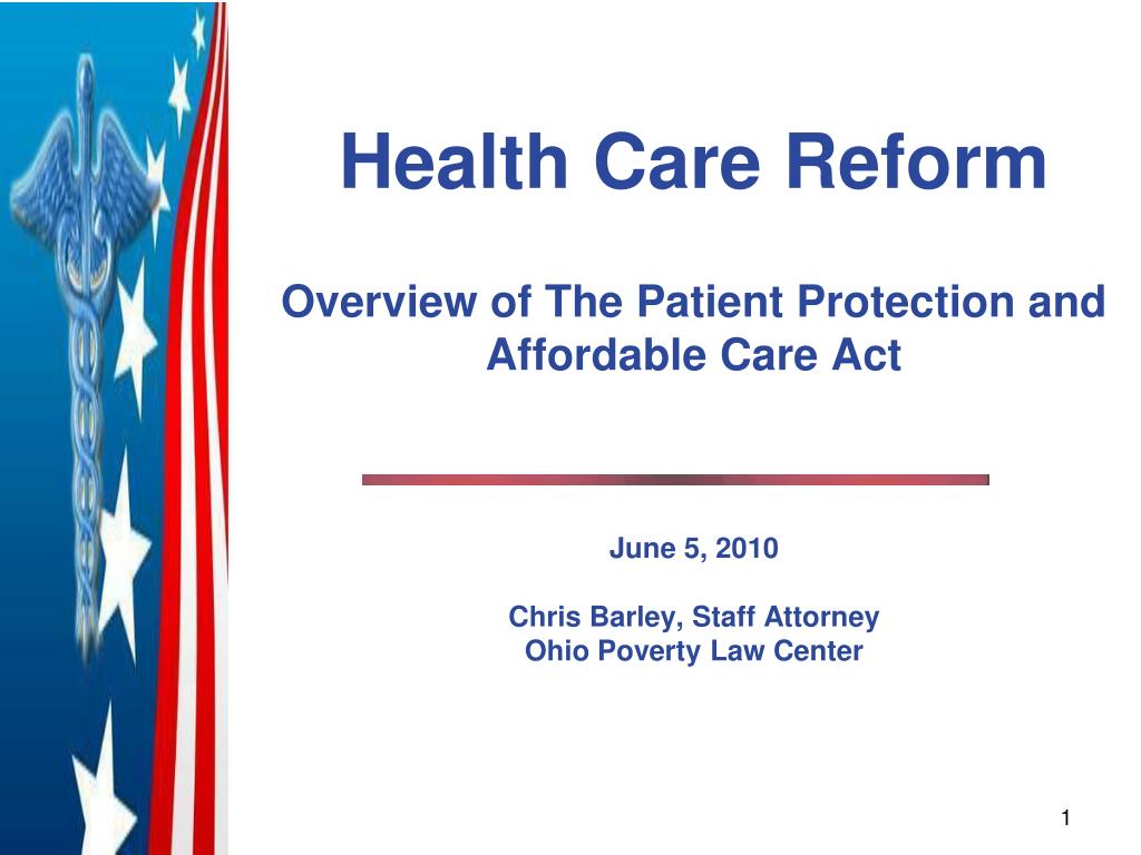 PPT Health Care Reform Overview of The Patient Protection and