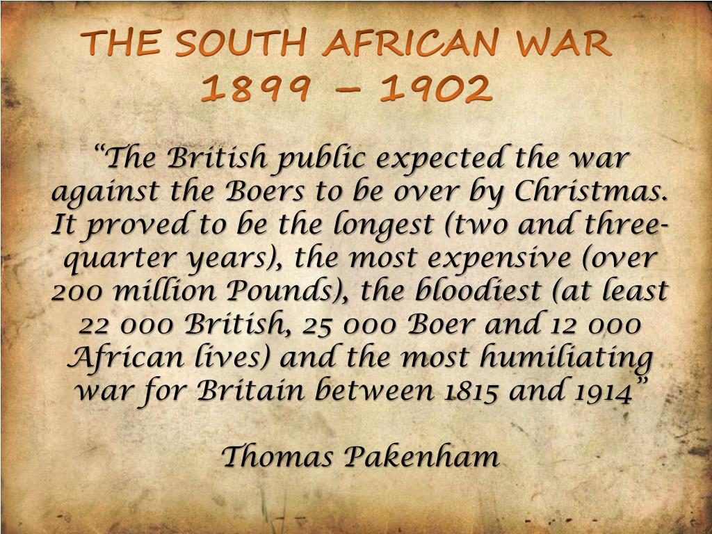 south african war union essay