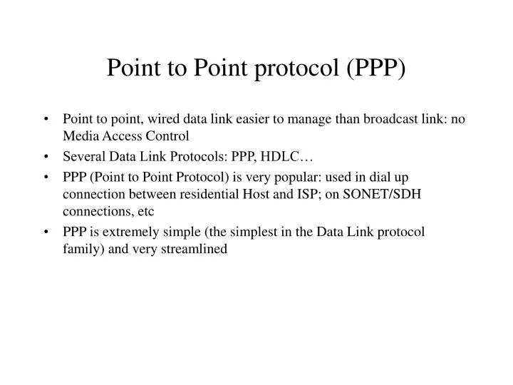point to point protocol ppp n.