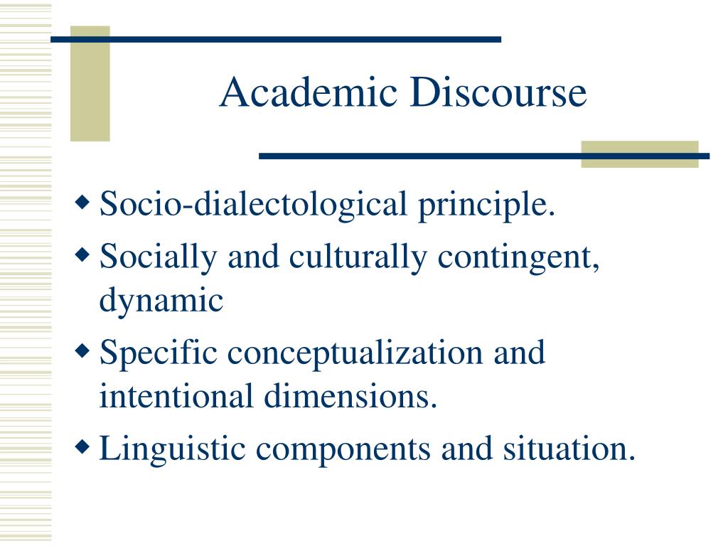 academic discourse tasks