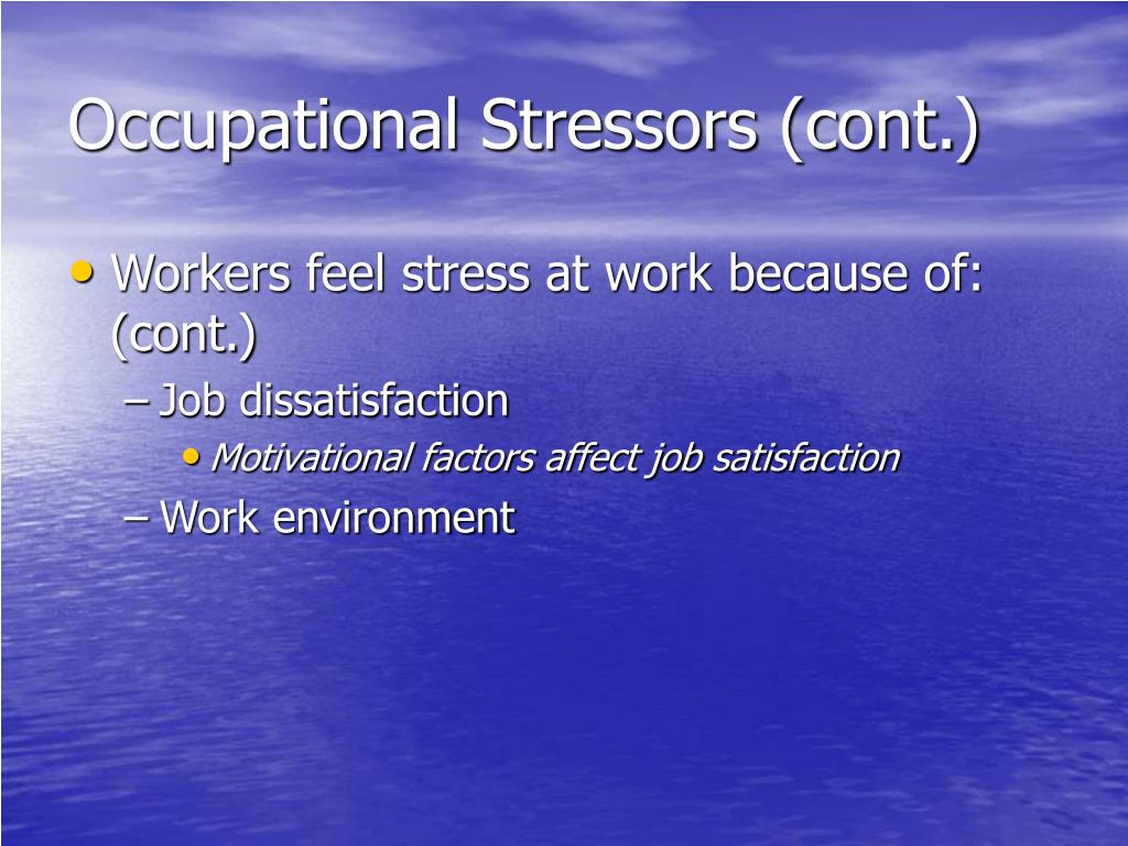 PPT Occupational Stress PowerPoint Presentation, free download ID