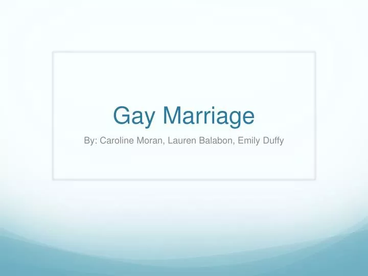 gay marriage n.