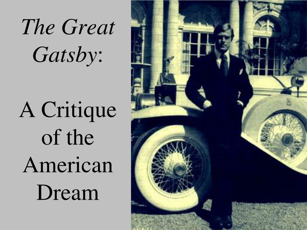 the great gatsby summary on the american dream