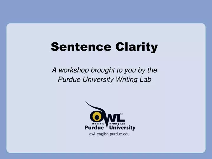 sentence clarity n.