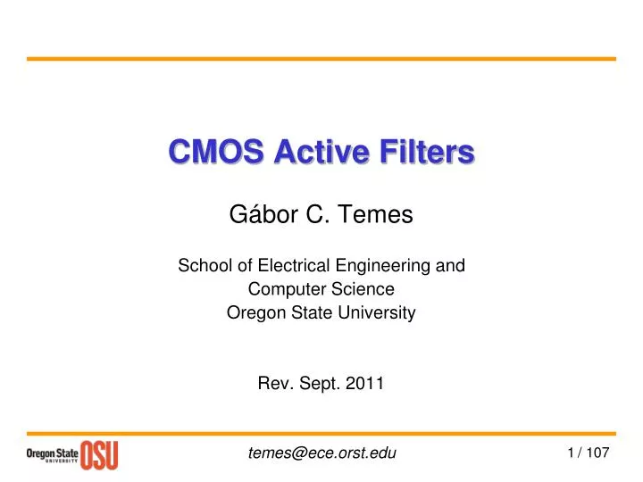 cmos active filters n.