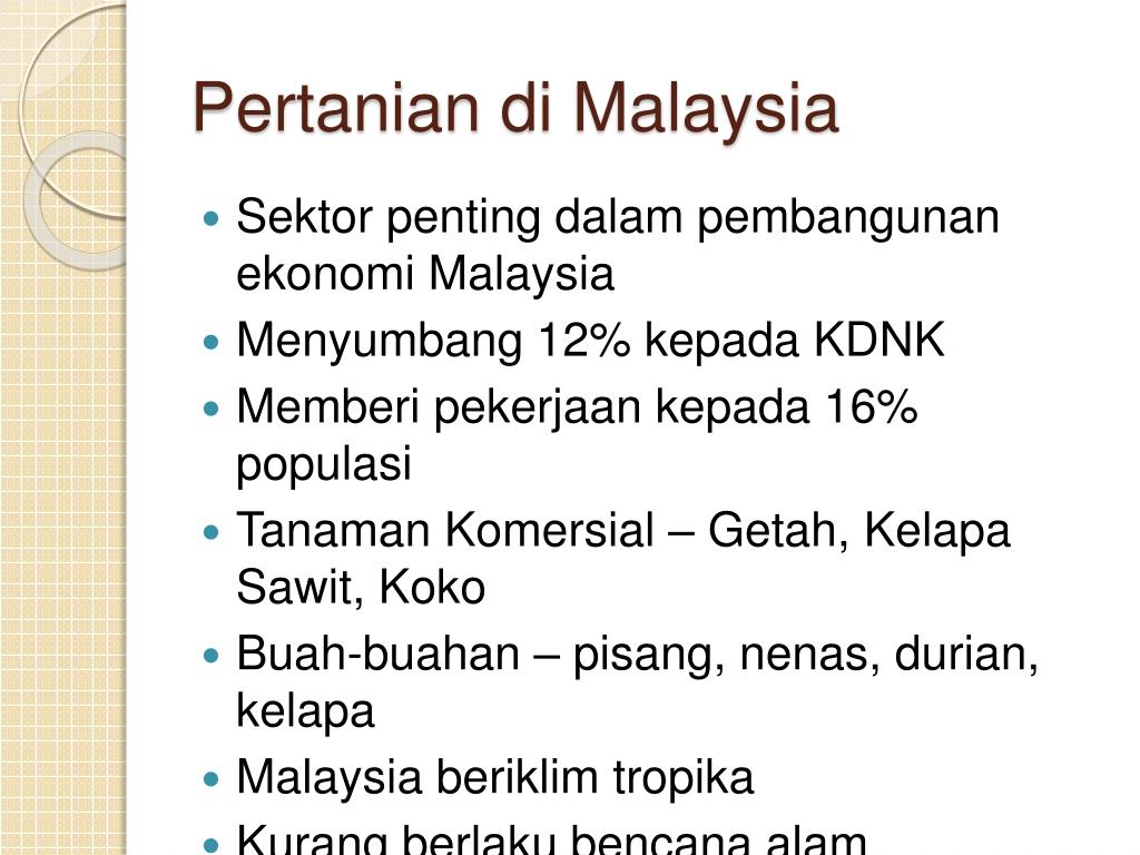 PPT Peluang dan Cabaran dalam Perniagaan Pertanian dan 