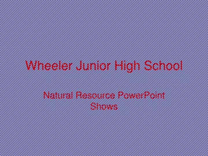 wheeler junior high school n.