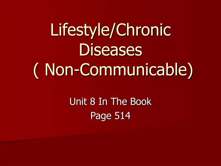 PPT - Lifestyle/Chronic Diseases ( Non-Communicable ... PPT - Lifestyle/Chronic Diseases ( Non-Communicable ...