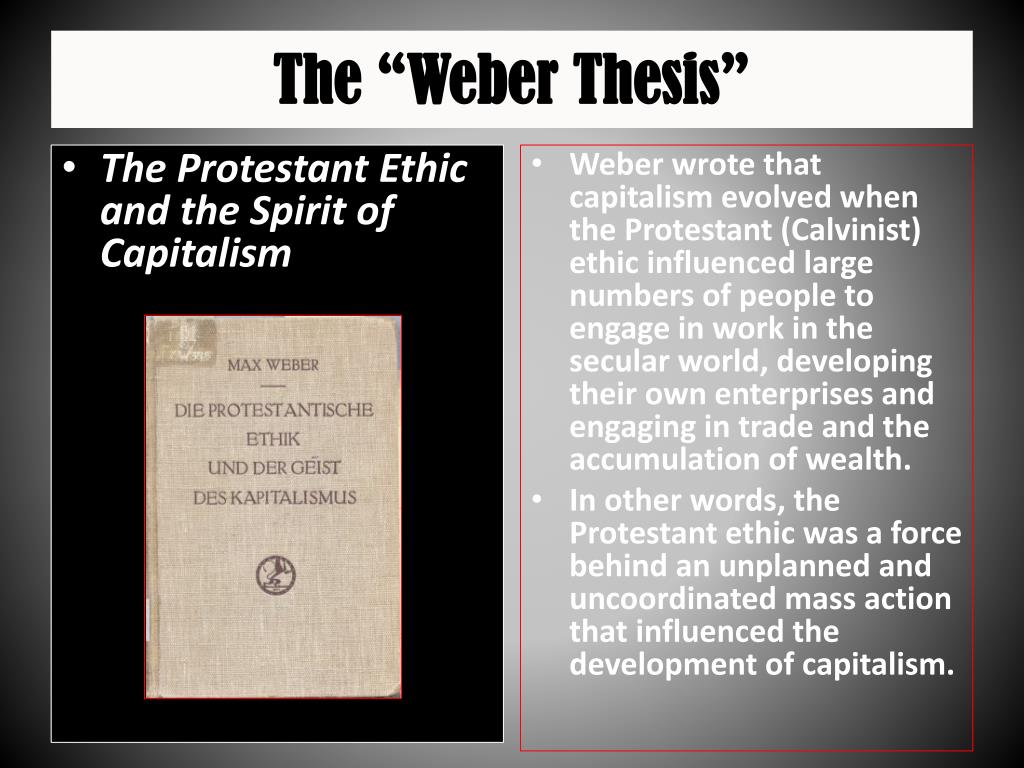weber's great thesis