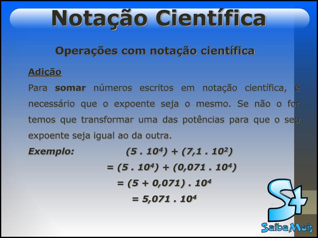 Operações com notação científica - Divisão 