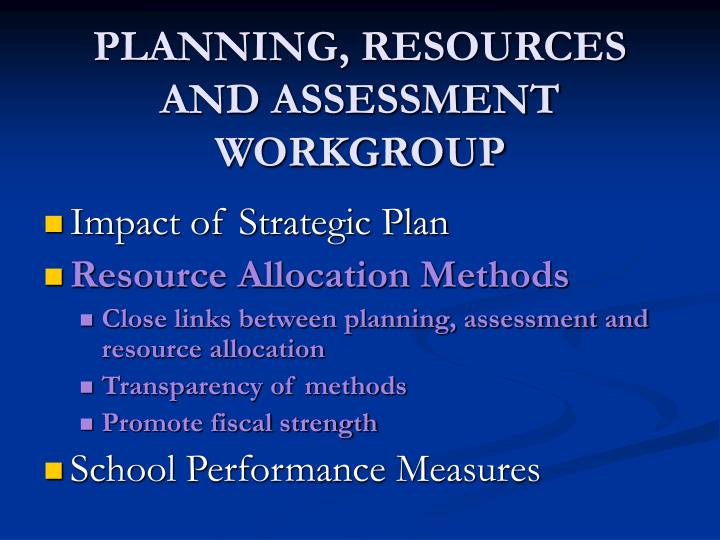 methods of resources allocation methods of resources allocation