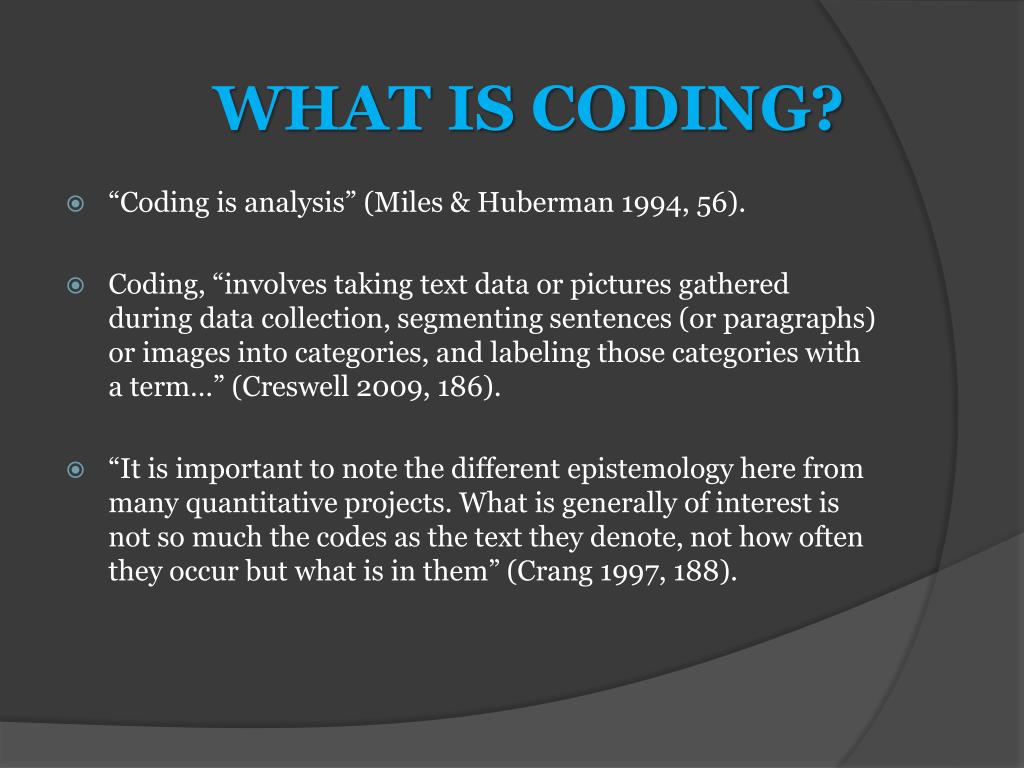 is coding in research methodology