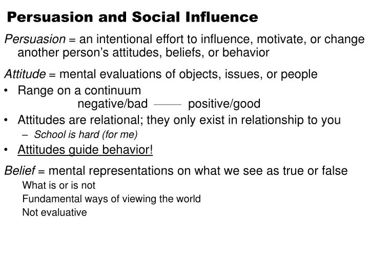 persuasion and social influence n.