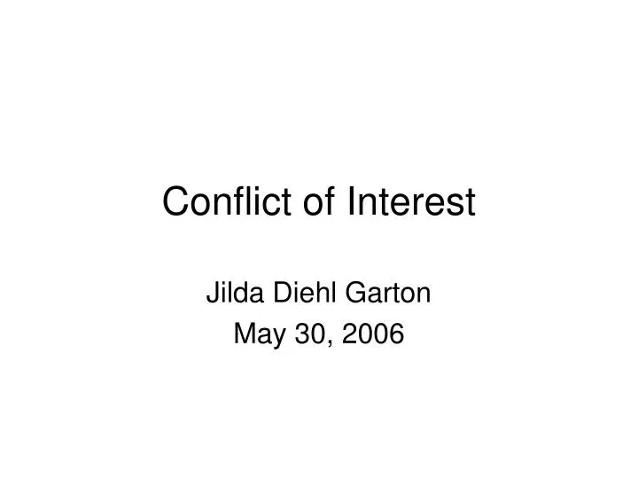 conflict of interest n.