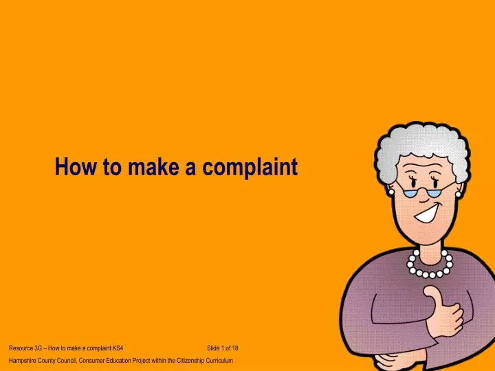PPT How To Make A Complaint PowerPoint Presentation Free Download
