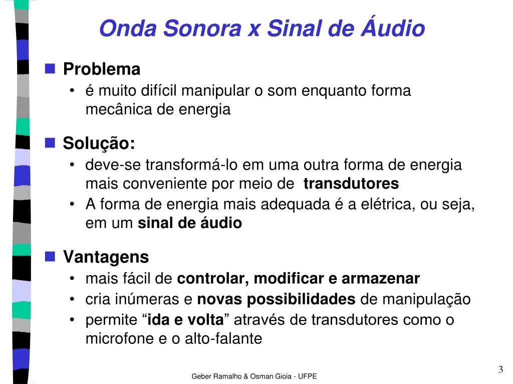 PPT - Sinais de áudio PowerPoint Presentation, free download - ID:1016333