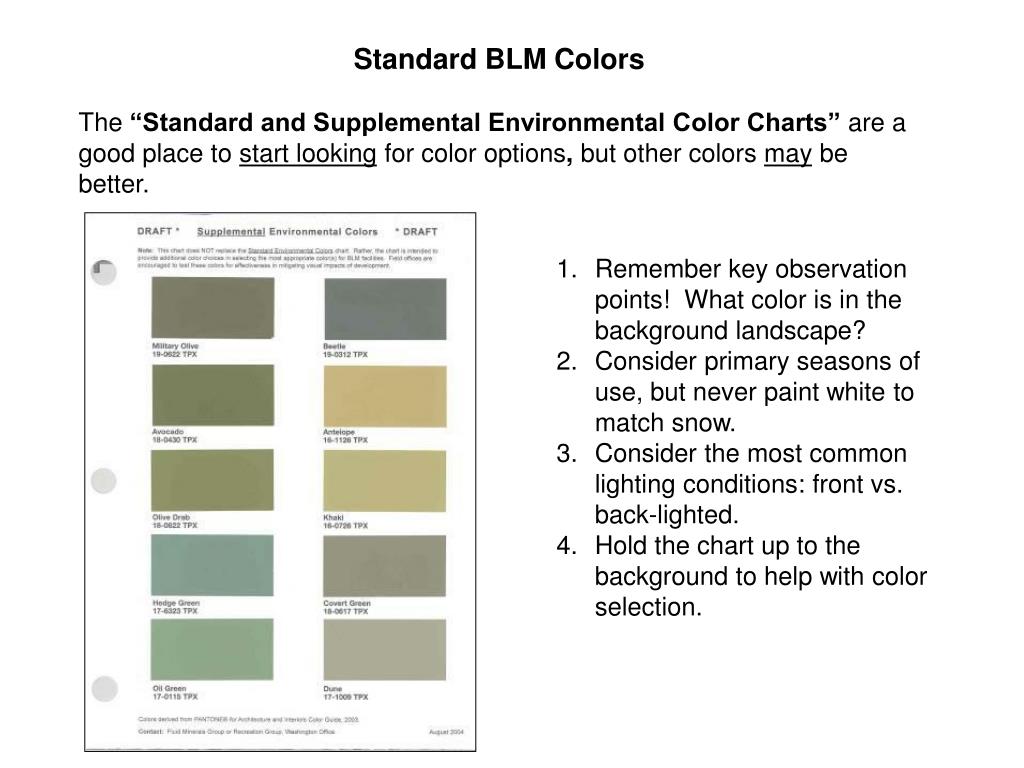 Blm Color Chart