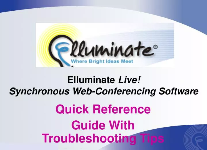 elluminate live synchronous web conferencing software n.