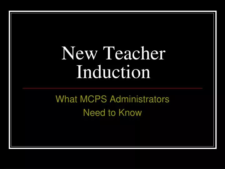 new teacher induction n.