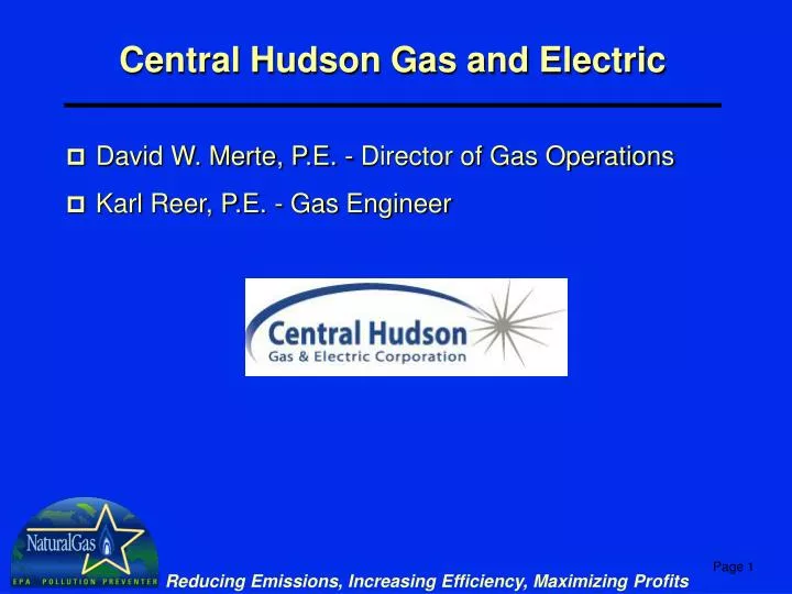 PPT Central Hudson Gas And Electric PowerPoint Presentation Free 