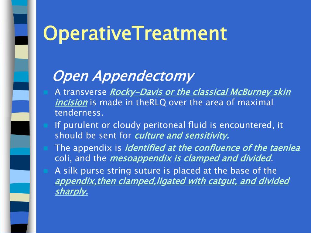 Appendectomy, open